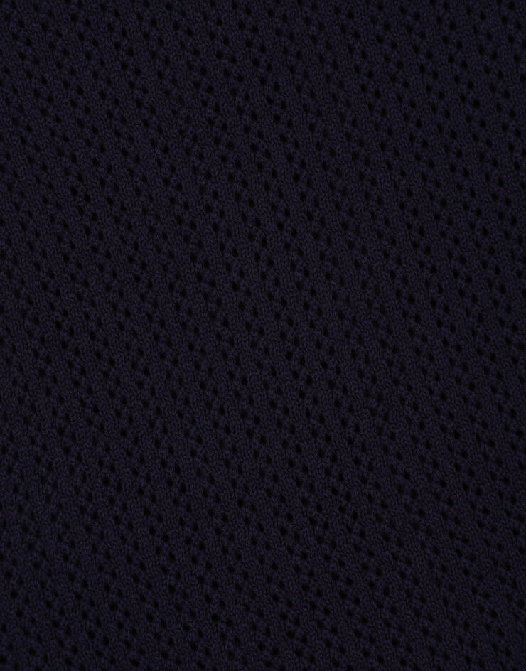Dolce&Gabbana Pull polo en coton avec étiquette à logo Bleu GXP68TJBCAB