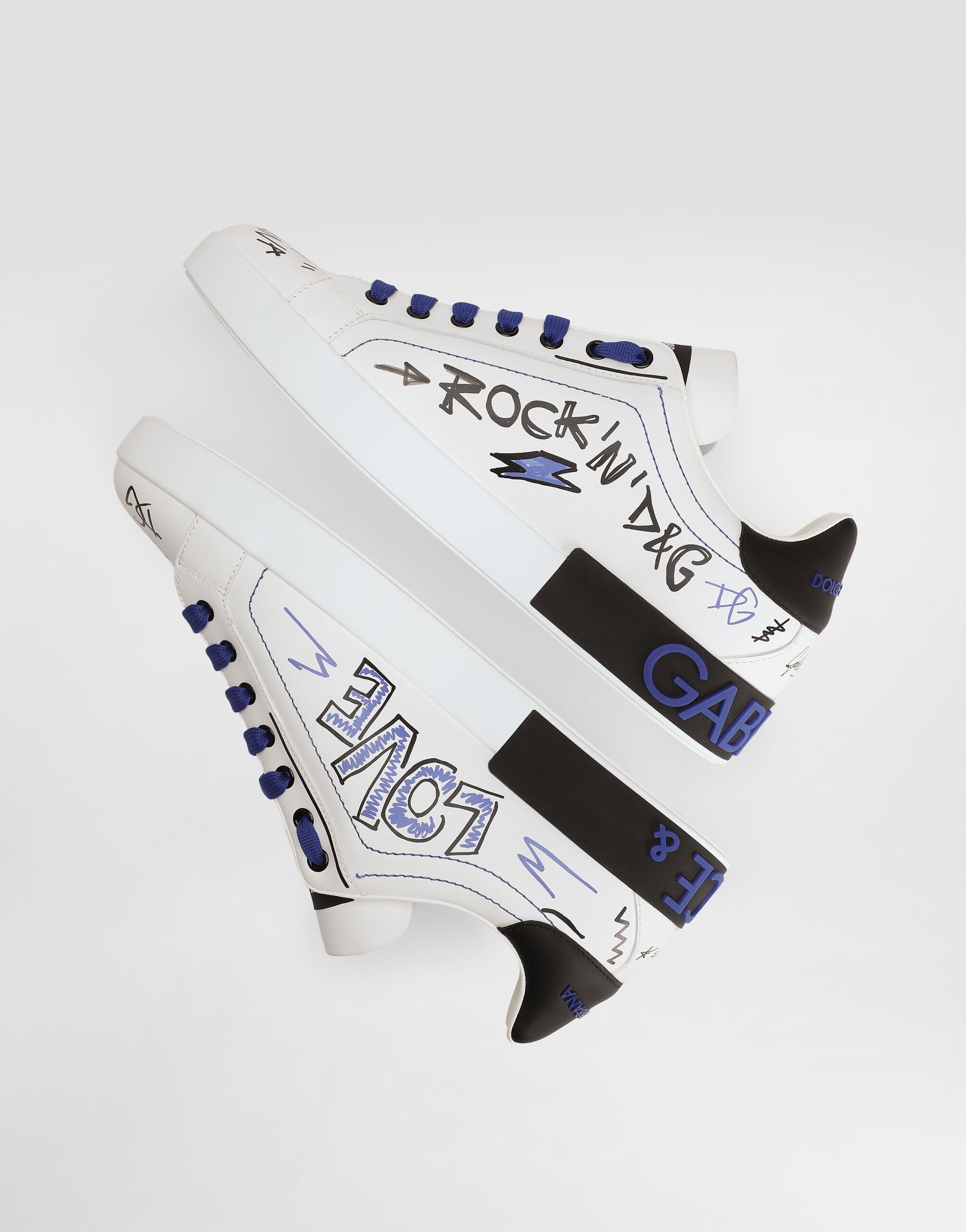Calfskin Portofino sneakers with patch in Multicolor for Men