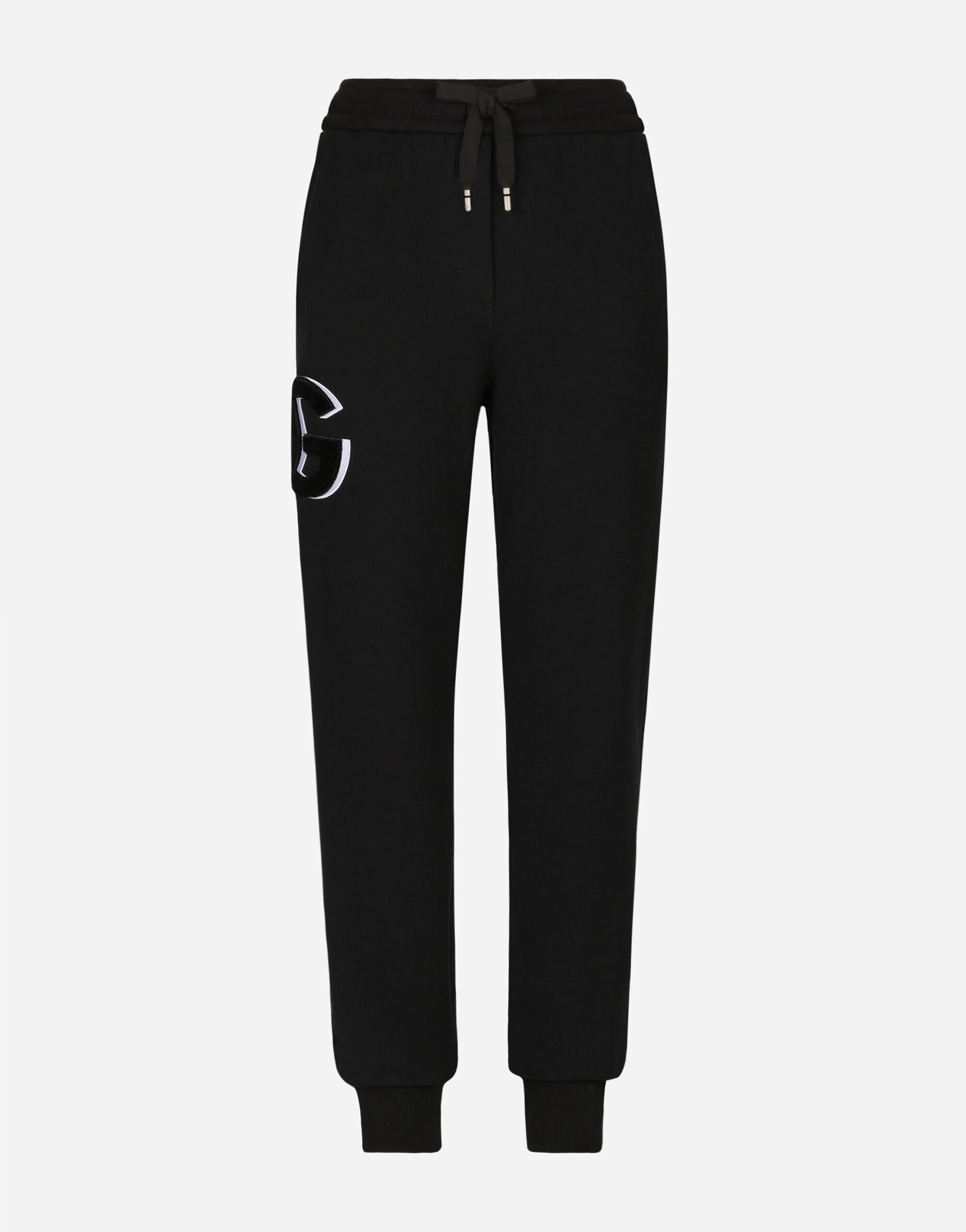 Dolce & Gabbana Jogging pants with DG logo patch Black FTB7NTGDP69