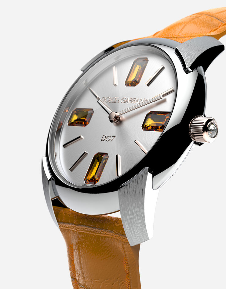 Dolce & Gabbana Reloj con correa de caimán Naranja WWRE2SXSD8A