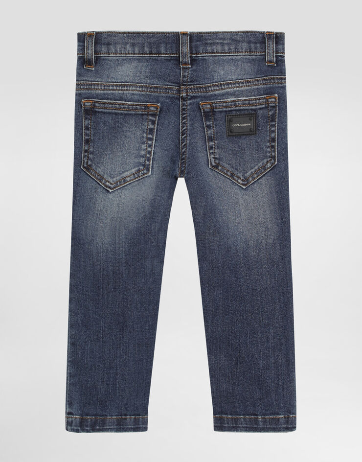 Dolce & Gabbana Washed stretch denim skinny jeans Blue L51F53LD719