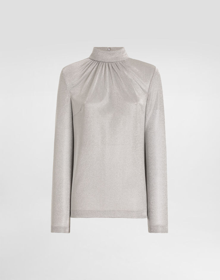 Dolce & Gabbana Lamé jersey top Dolce & Gabbana Lamé jersey top Silver F7BD6THU7WC
