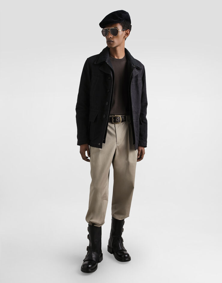 Dolce & Gabbana Natté waxed jacket Black G9BQSTHUMVU