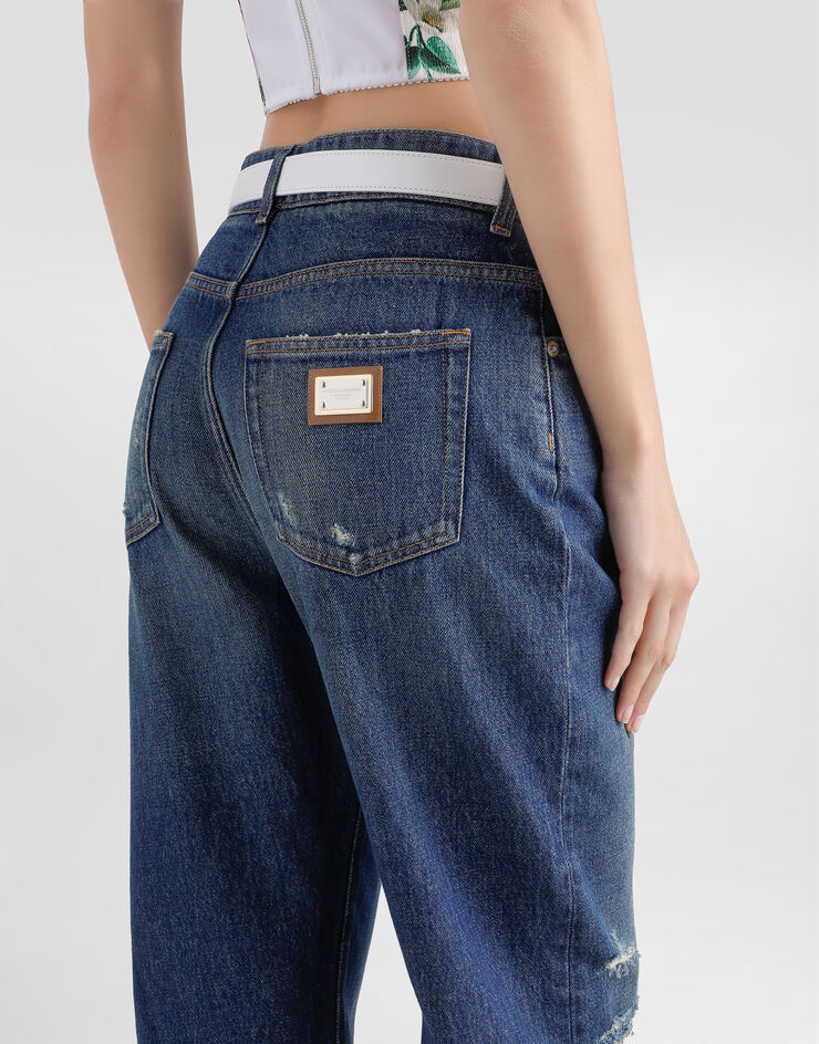 Dolce & Gabbana Jeans boyfriend in denim Multicolore FTC7CDG8MR2