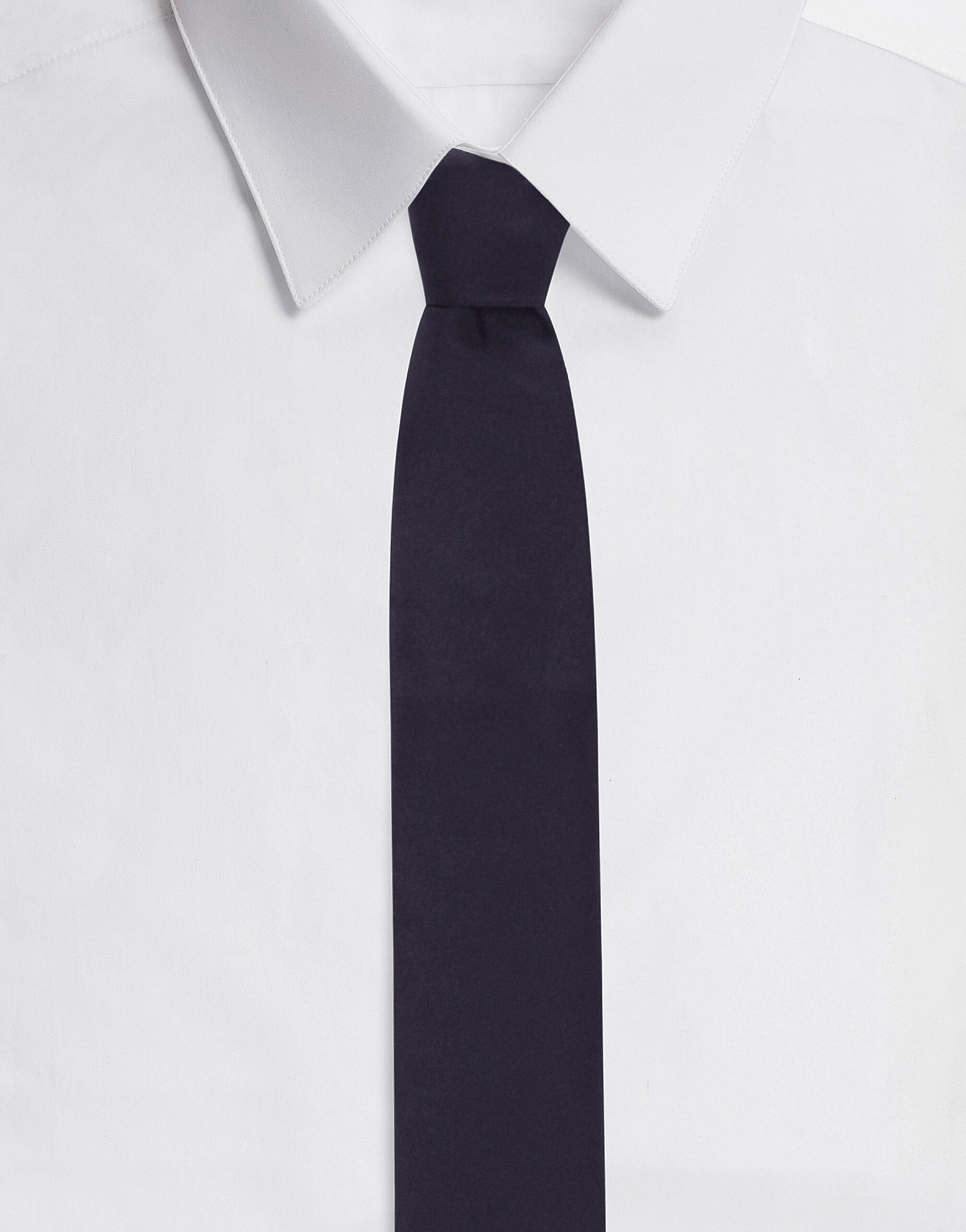 Dolce & Gabbana 6-cm silk blade tie with DG logo embroidery White GT147EG0UBU