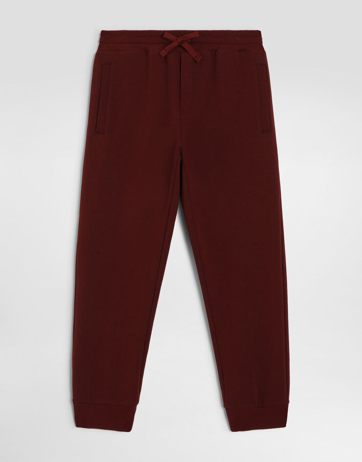 Dolce & Gabbana Fleece jogging trousers with logo Bordeaux L4JPWIG7QK0