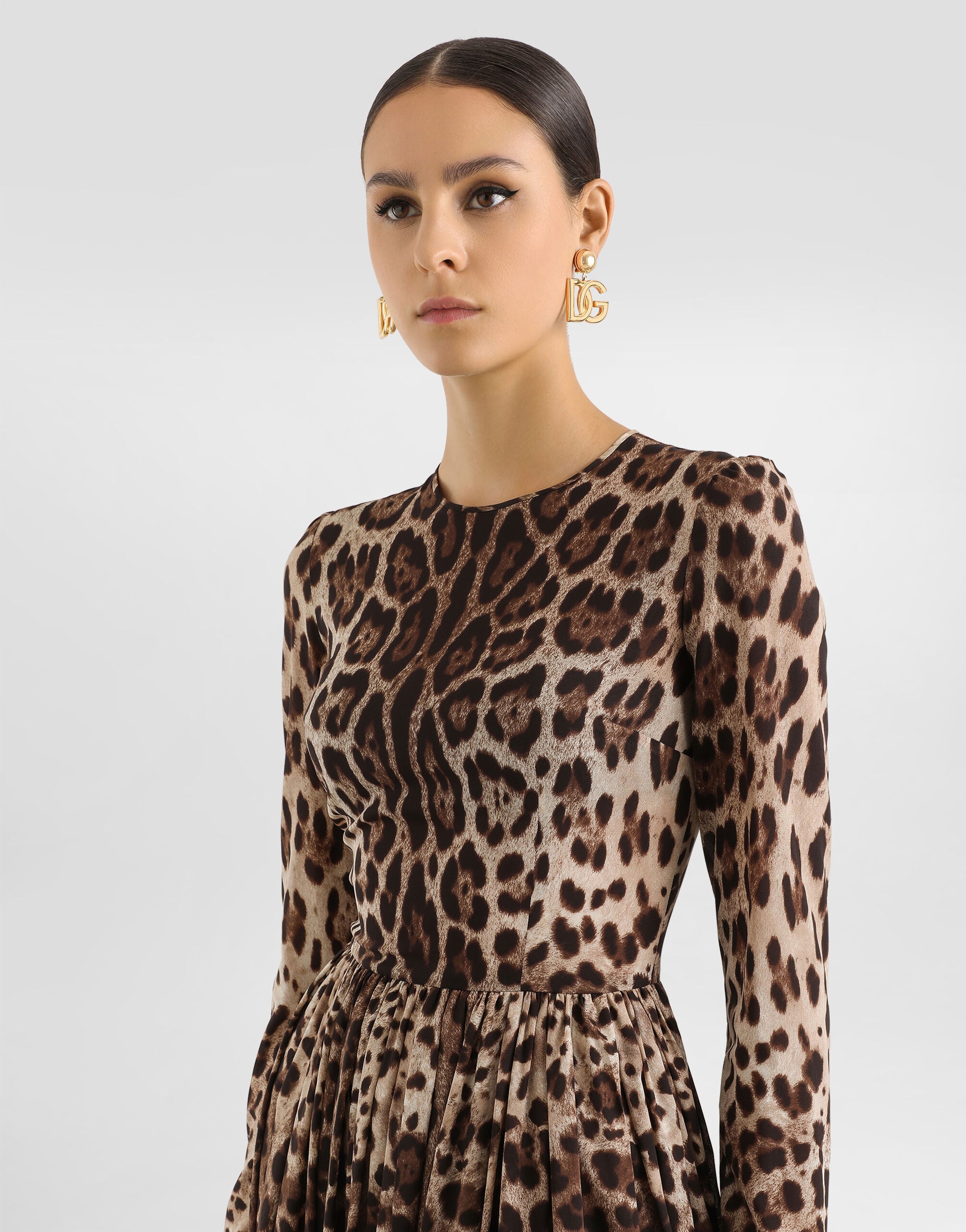 Leopard-print dress in Print for Women | Dolce&Gabbana® US