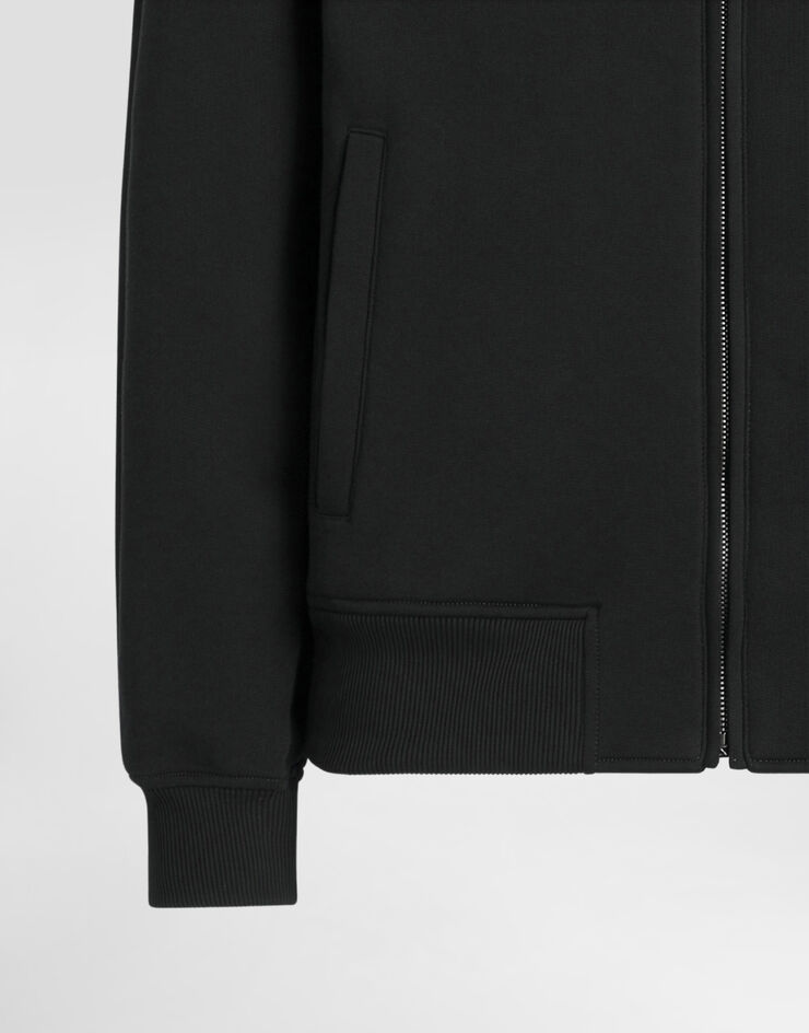 Dolce & Gabbana Jersey sweatshirt with heraldic patch Black G9BGDZG7PZT