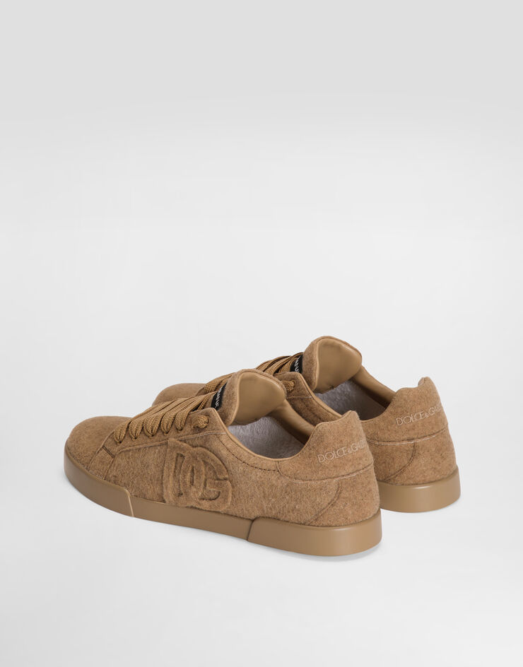 Dolce & Gabbana Portofino wool sneakers Beige CS2459A0978