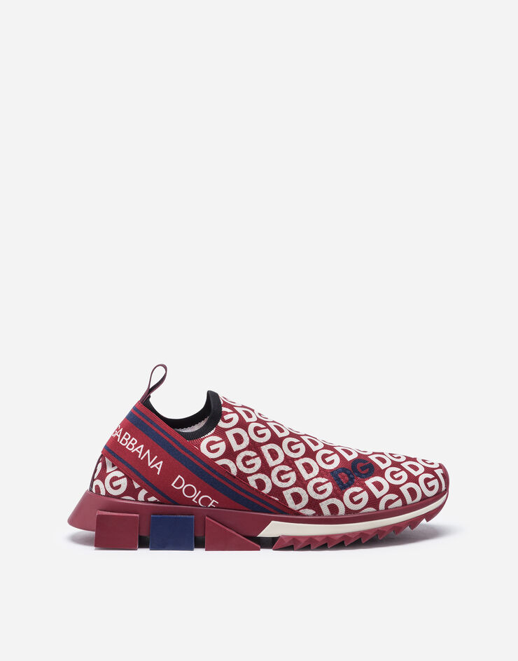 Dolce & Gabbana KNIT FABRIC SORRENTO SNEAKERS WITH DG MANIA PRINT MULTICOLORED CS1713AA886