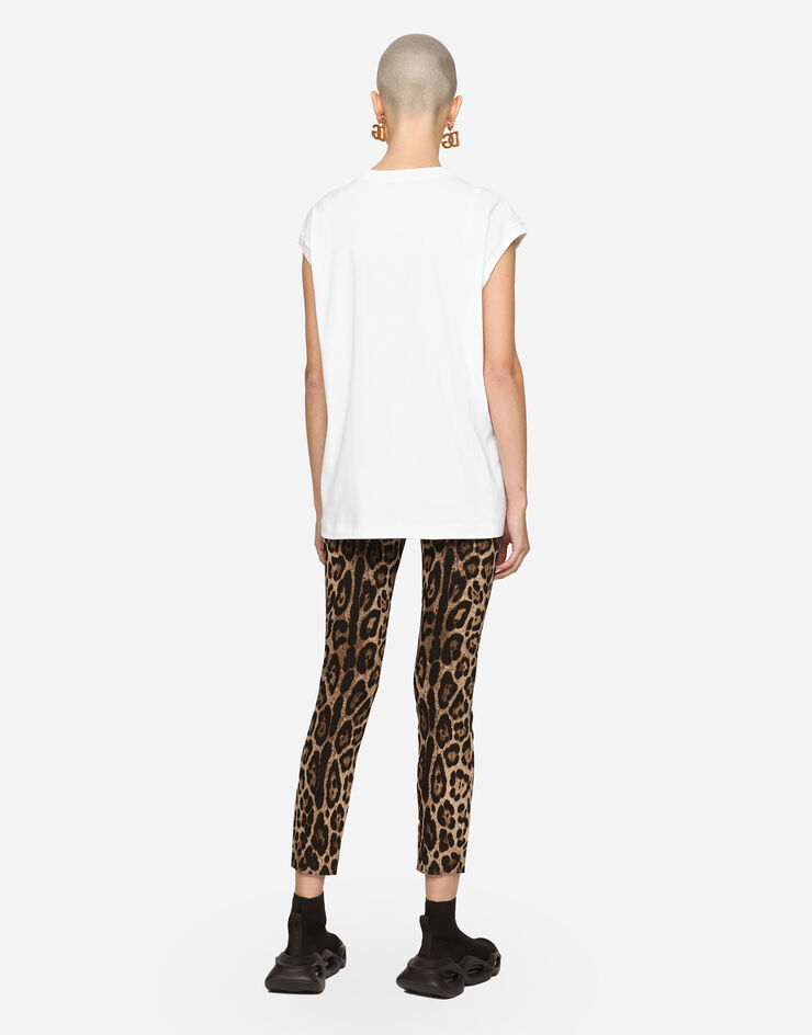 Dolce & Gabbana Leopard-print cady leggings 动物纹印花 FTANETFSRKI