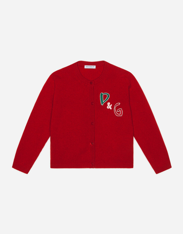 カーディガン カシミヤ D&Gパッチ