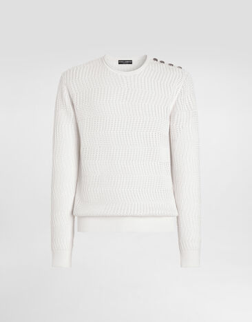 Dolce & Gabbana Crochet pullover in silk Multicolor GXXBVTJGMIV