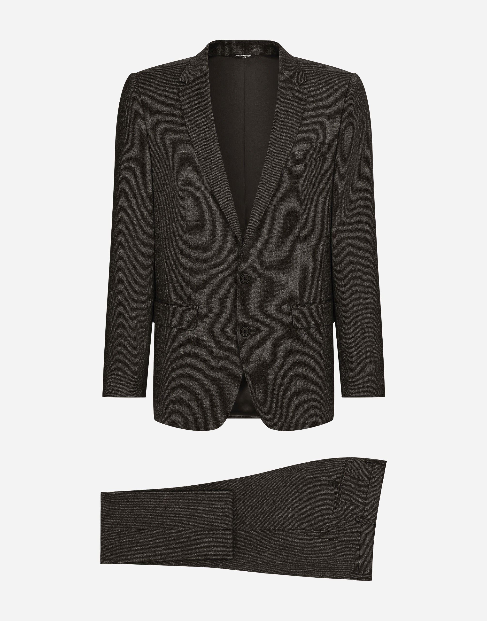 DOLCE&GABBANA シングルチョークストライプウールスーツ DOLCE&GABBANA シングルチョークストライプウールスーツ