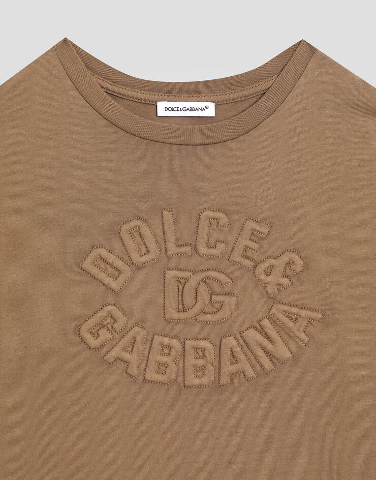 Dolce & Gabbana تيشيرت جيرسي بشعار Dolce&Gabbana بني L4JTHUG7OJ8