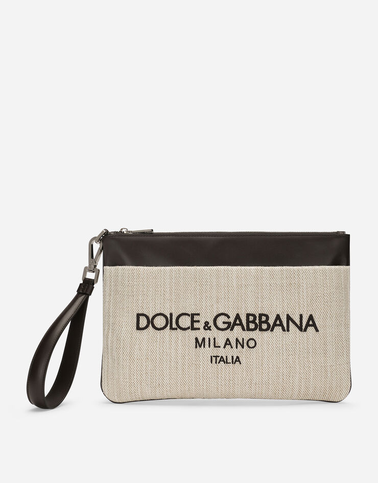 Dolce & Gabbana Canvas pouch Beige BP3294AN233