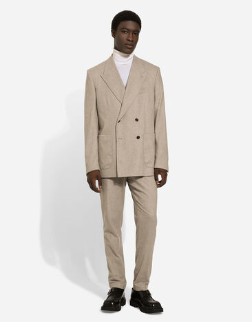 Dolce & Gabbana Deconstructed double-breasted cashmere jacket Beige G2RY1TGH453