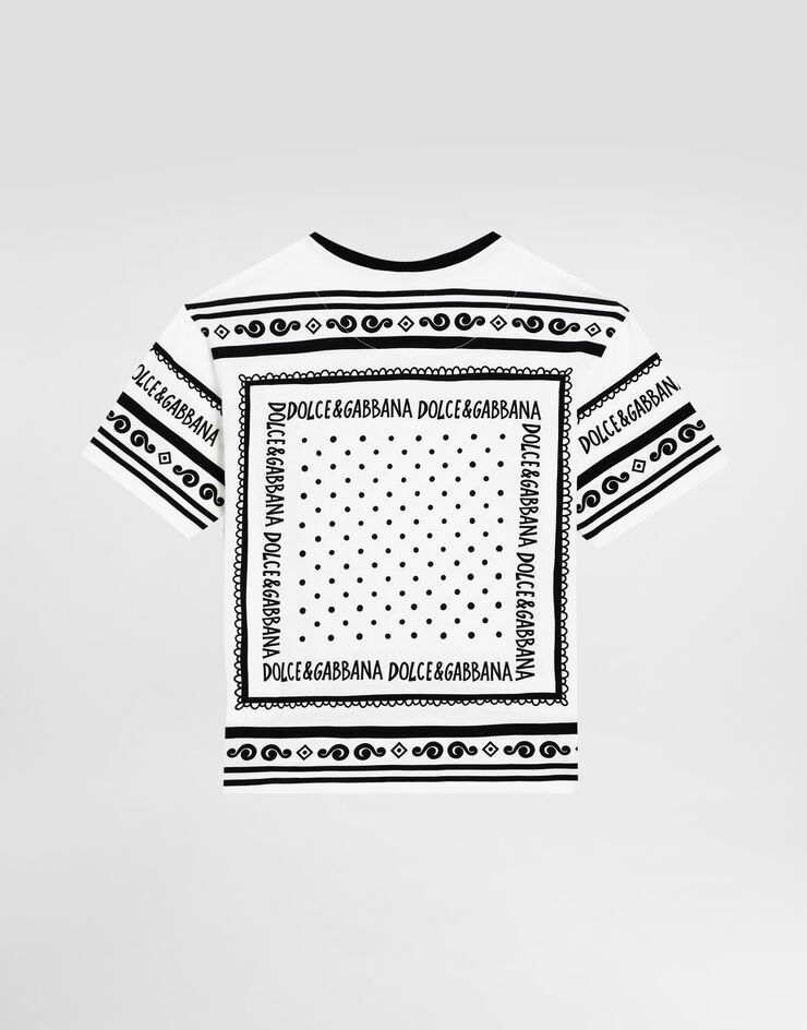Dolce & Gabbana Jersey T-shirt with bandanna print Print L4JTHVII7FZ