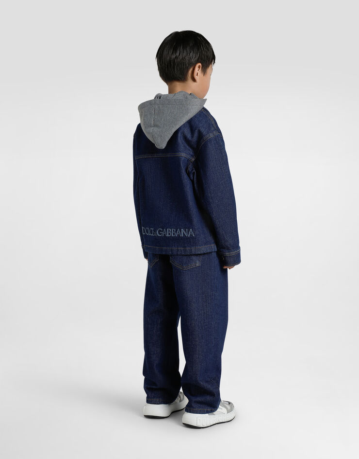 Dolce & Gabbana Denim jacket with embossed embroidery Multicolor L42B88LDD23