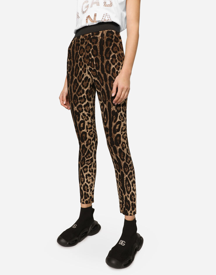 Dolce & Gabbana Leopard-print cady leggings 动物纹印花 FTANETFSRKI