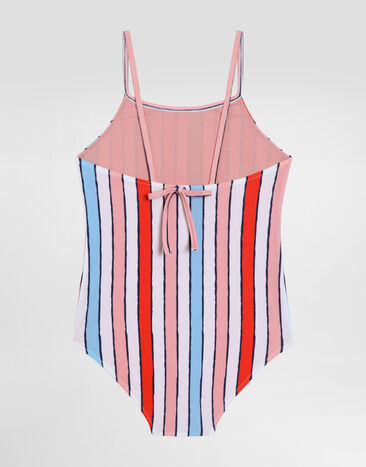 Dolce & Gabbana Striped one-piece swimsuit Multicolor L5J851ON0D5