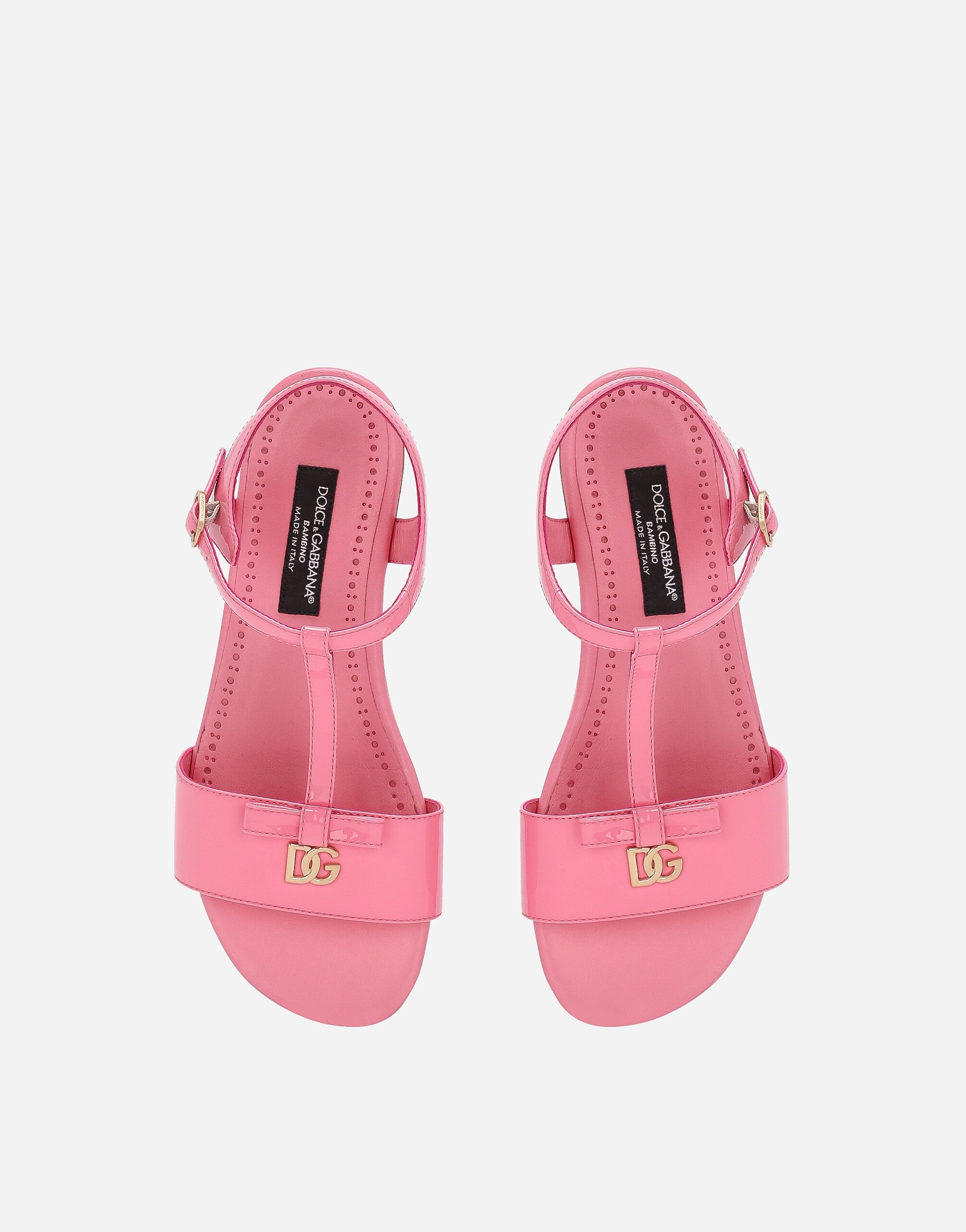 Patent leather sandals in Pink for Girls | Dolce&Gabbana® US