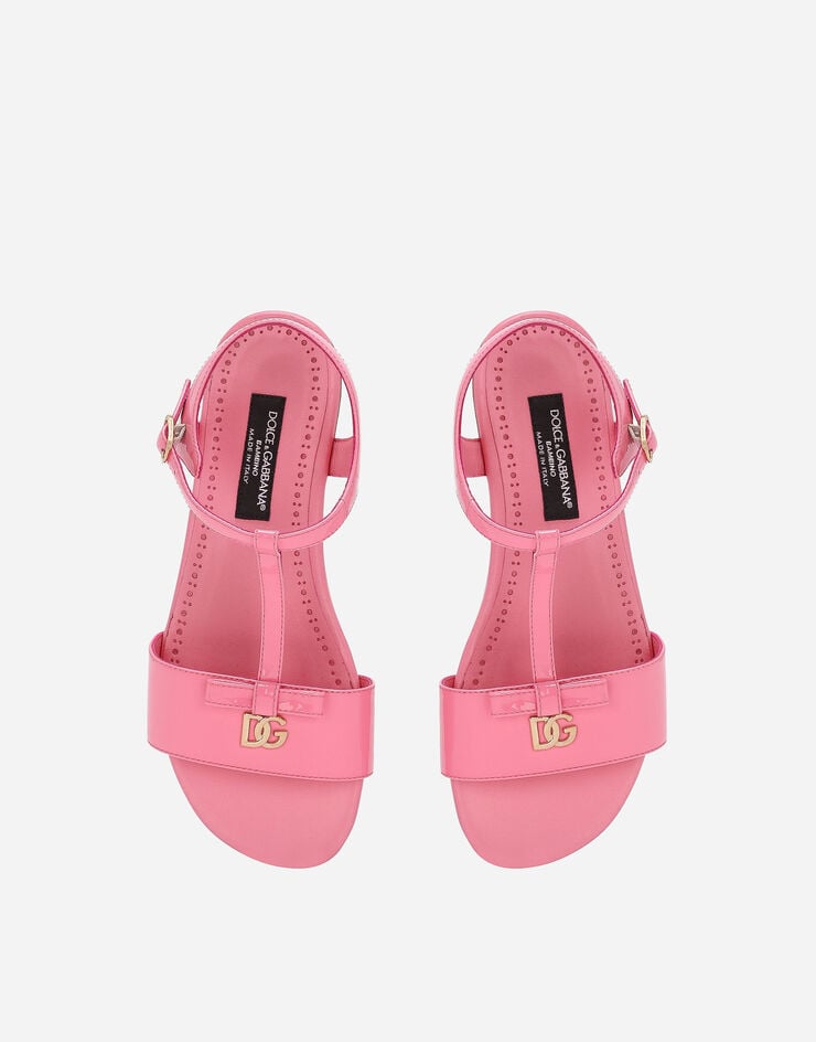 Dolce & Gabbana Patent leather sandals Pink D11155A1328