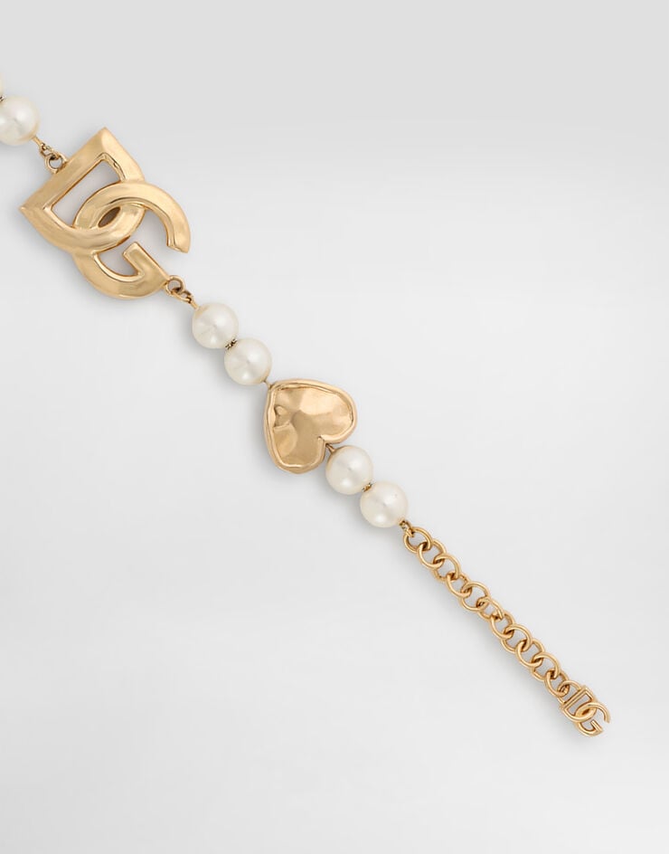 Dolce & Gabbana Bracelet with hearts and DG logo Dolce & Gabbana Bracelet with hearts and DG logo Gold WBQ6L3W1111