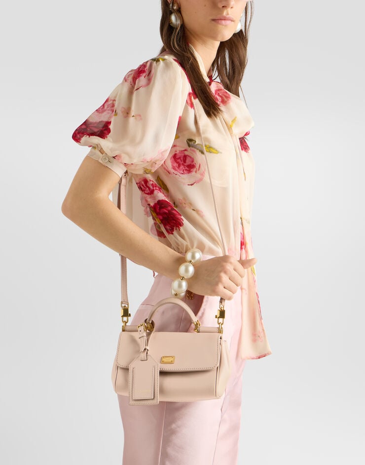 Dolce & Gabbana Mini My Sicily handbag in plongé calfskin Dolce & Gabbana Mini My Sicily handbag in plongé calfskin Pink BB7864B7321