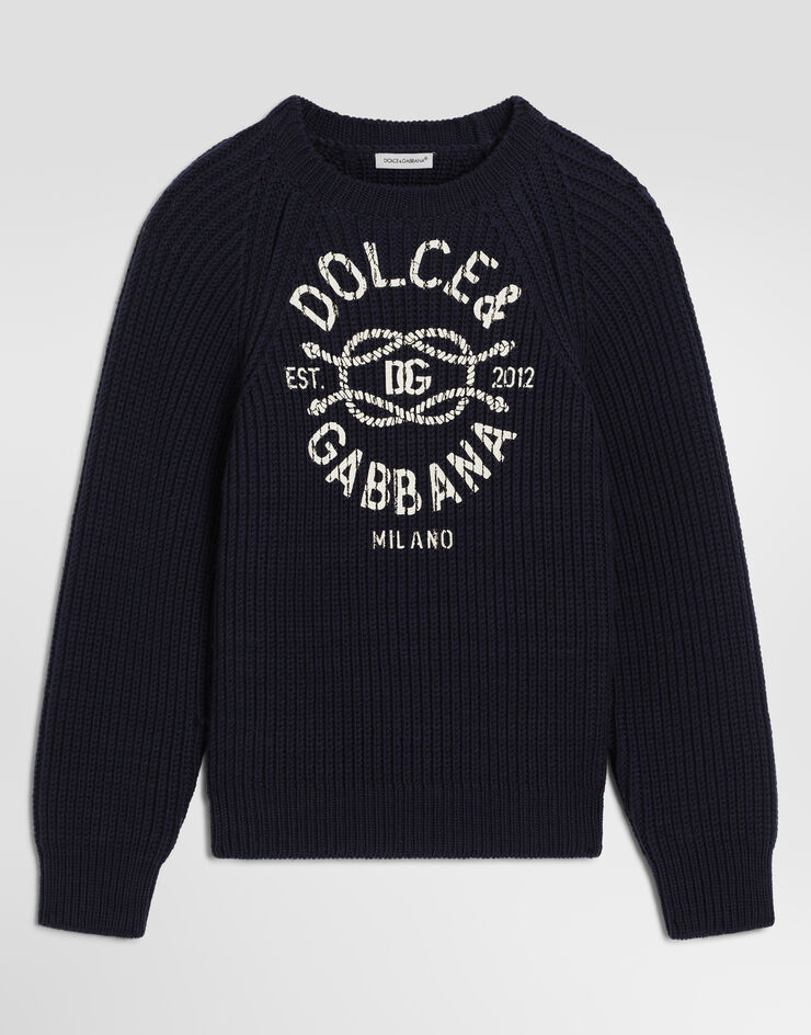 Dolce & Gabbana Virgin wool pullover Blue L4KWI7JDVLJ