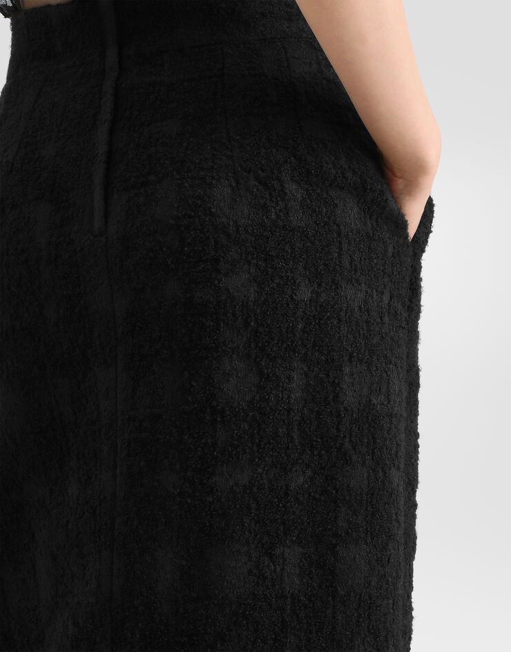 Dolce & Gabbana Wool-blend check bouclé skirt Dolce & Gabbana Wool-blend check bouclé skirt Black F4DG9TFQZBD