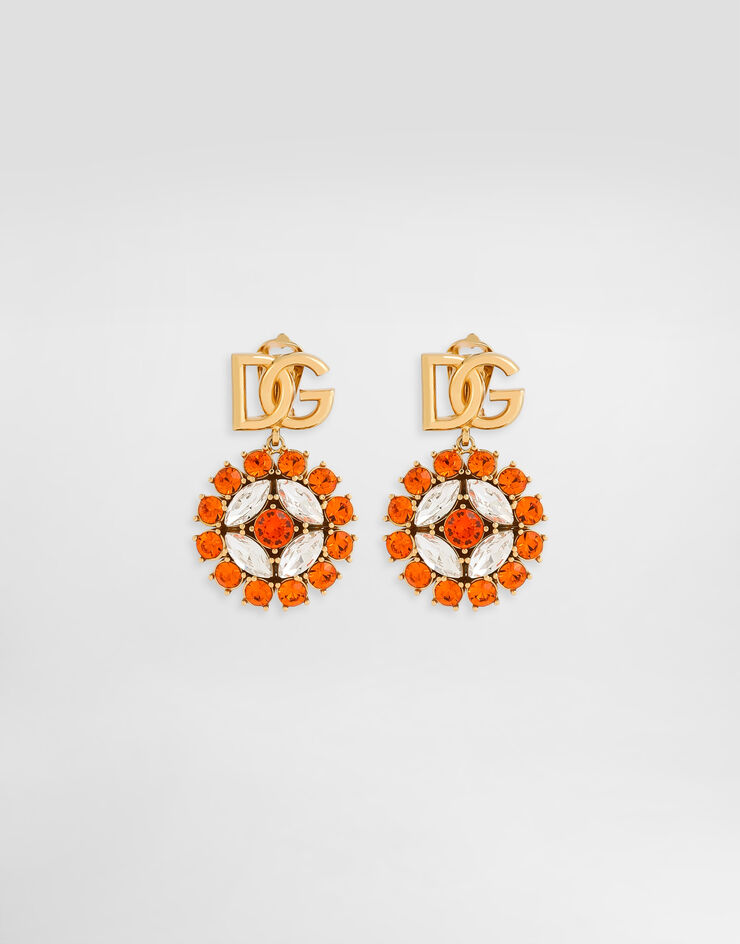 Dolce & Gabbana Clip earrings with rhinestones Dolce & Gabbana Clip earrings with rhinestones Gold WES6M3W1111