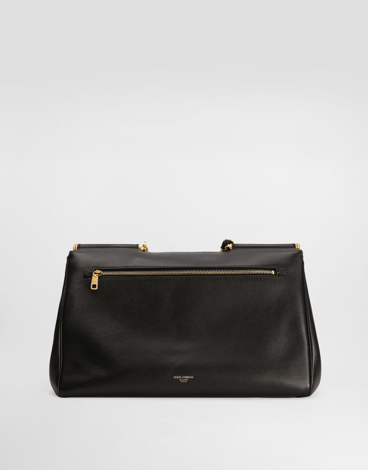 Dolce & Gabbana Borsa a mano My Sicily in pelle di vitello plongé Nero BB7814B7321