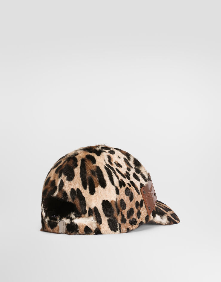 Dolce & Gabbana LEO kid leather baseball hat Multicolor GH706LFUP9H