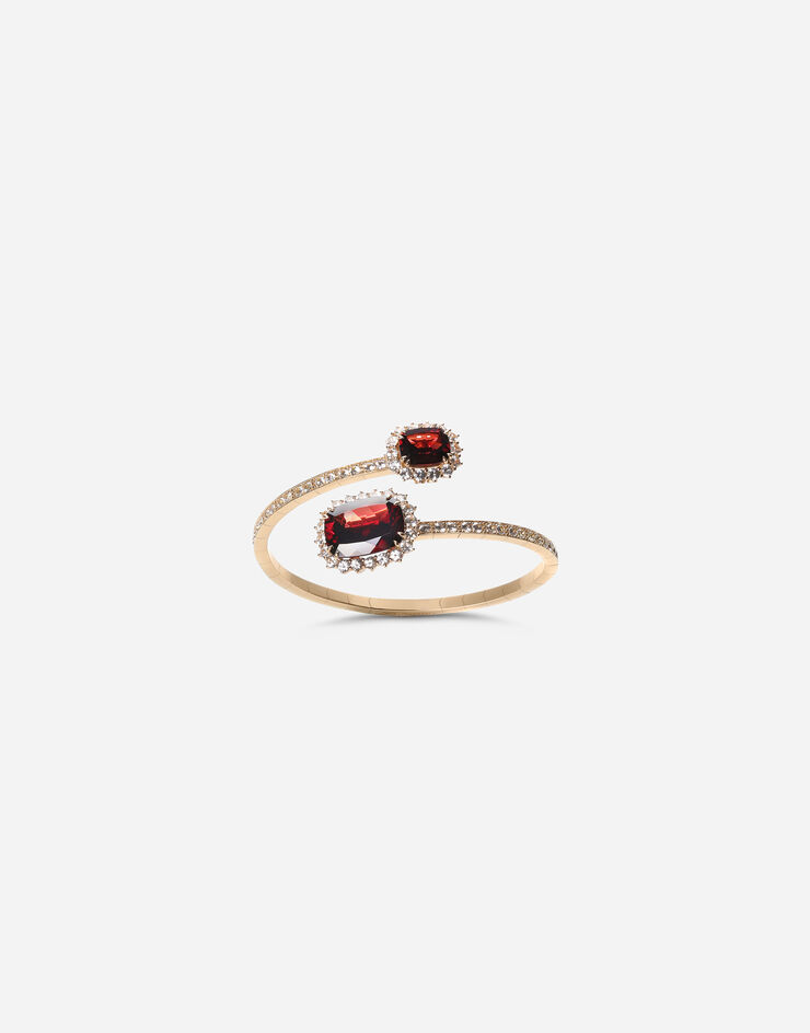 Dolce & Gabbana Heritage yellow gold bracelet with rodolith garnet and colourless sapphire Gold WBMH2GWRW01