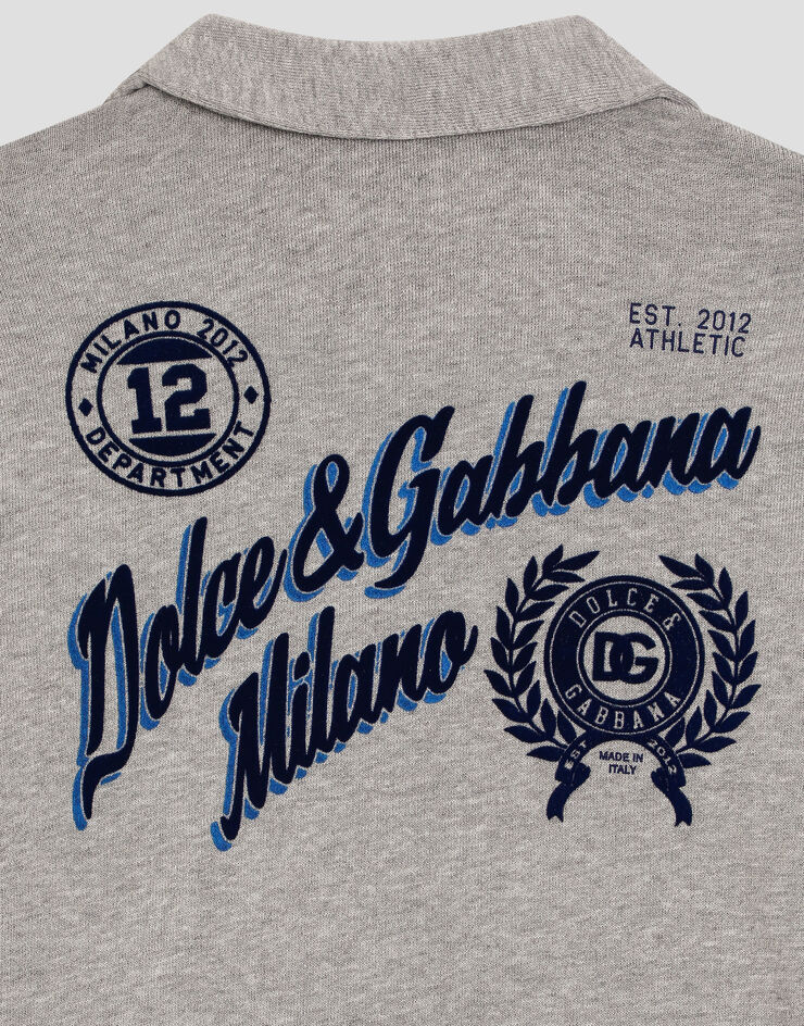 Dolce & Gabbana Jersey sweatshirt with Dolce&Gabbana print Grey L4JWMAG7PCS