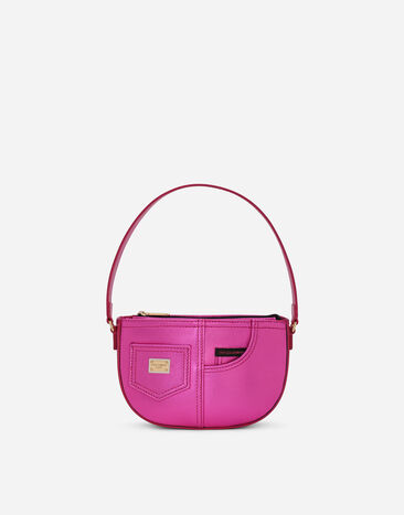 Dolce&Gabbana Foiled nappa leather shoulder bag Fuchsia EB0242AJ133