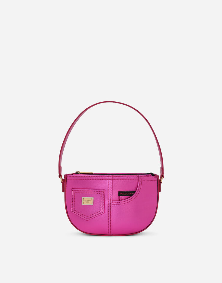 Dolce&Gabbana Сумка на плечо из ламинированной кожи наппа фуксия EB0242AJ133