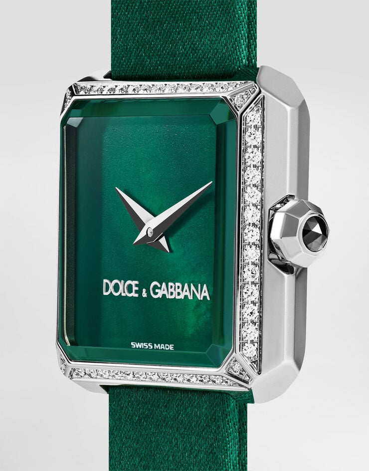 Dolce & Gabbana Sofia watch in stainless steel with colorless diamonds Dolce & Gabbana Sofia watch in stainless steel with colorless diamonds Dark green WWJC2SXCMDT