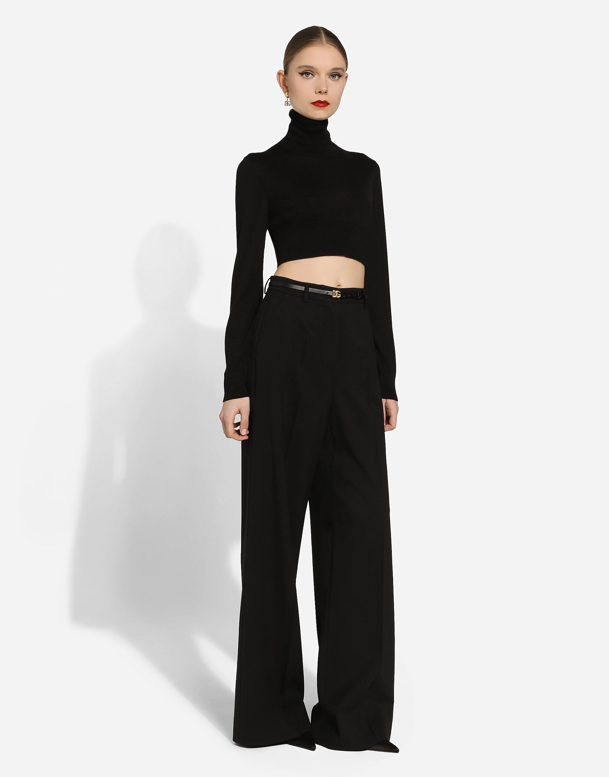 【DOLCE&GABBANA】ギャバジン パラッツォ パンツ FTAM9TFUCCS_W0001_0.jpg