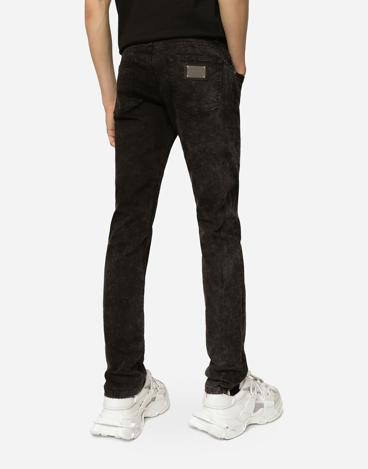 Dolce & Gabbana Marble-effect skinny stretch jeans Multicolor GY07LDG8HD5