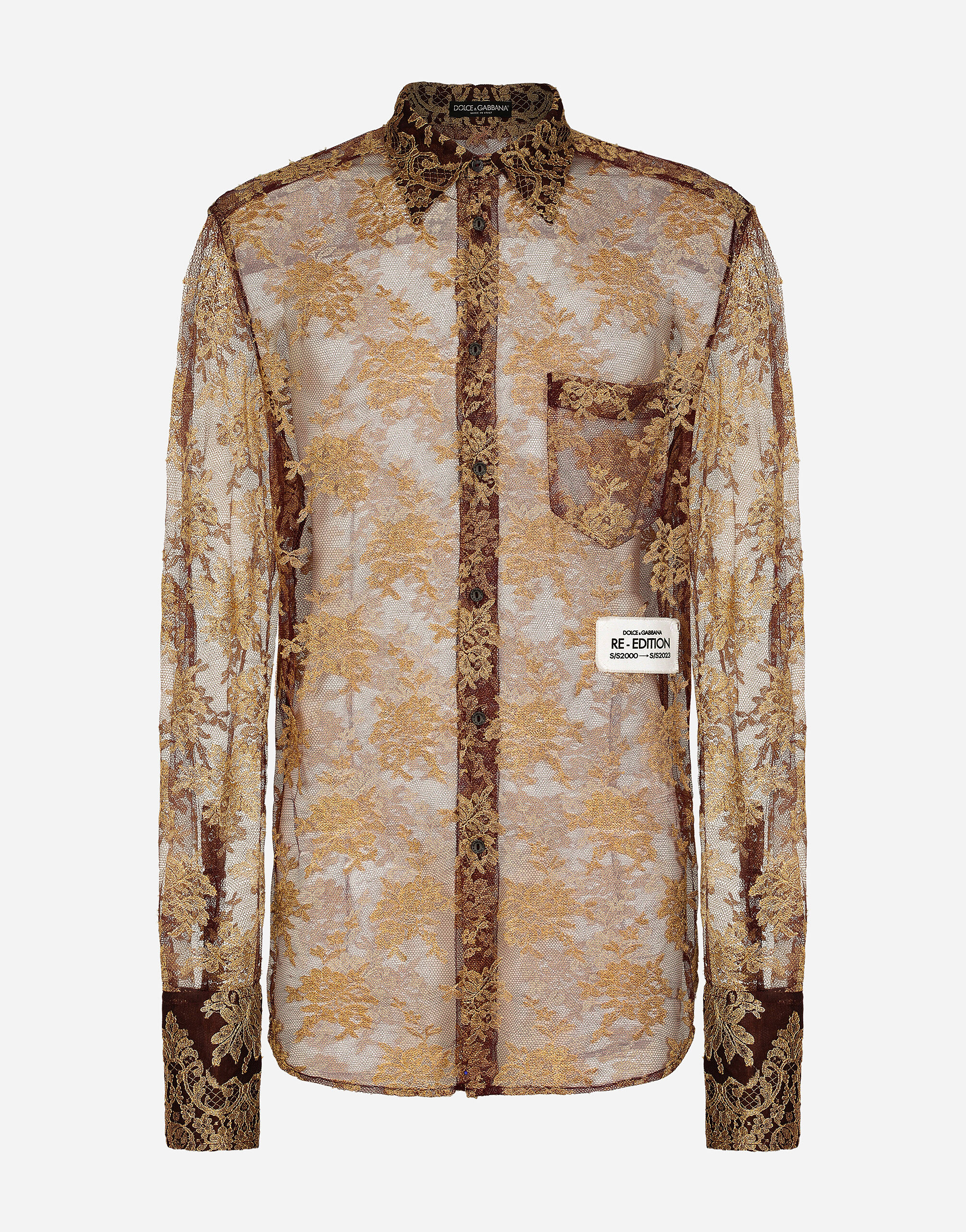 Floral lace shirt in Multicolor for Men Dolce Gabbana US
