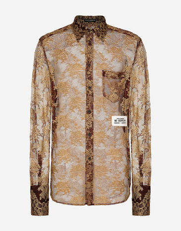 Dolce & Gabbana Floral lace shirt Silver WNG101W0001