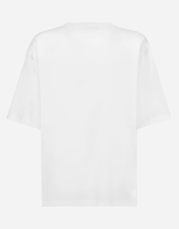 Dolce & Gabbana Short-sleeved Marina-print T-shirt White G8PB8TG7K5W