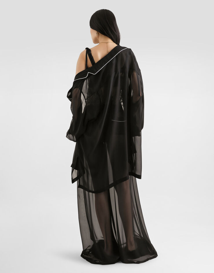 Dolce & Gabbana Chiffon trousers Black FTDK2TFU1AT