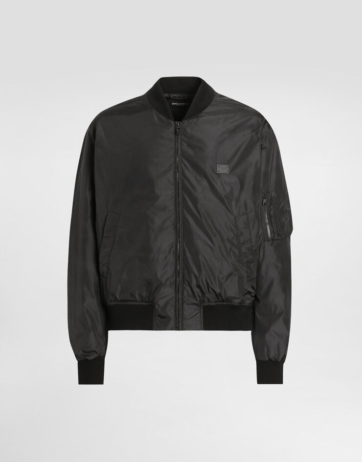 Dolce & Gabbana Padded technical fabric bomber jacket with tag Black G9BNQTGI876