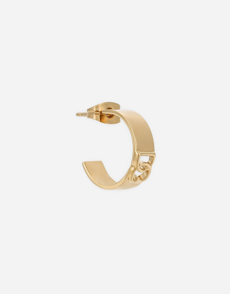 Dolce & Gabbana Single earring with butterfly back and cut-out DG logo Gold WEQ5P1W1111
