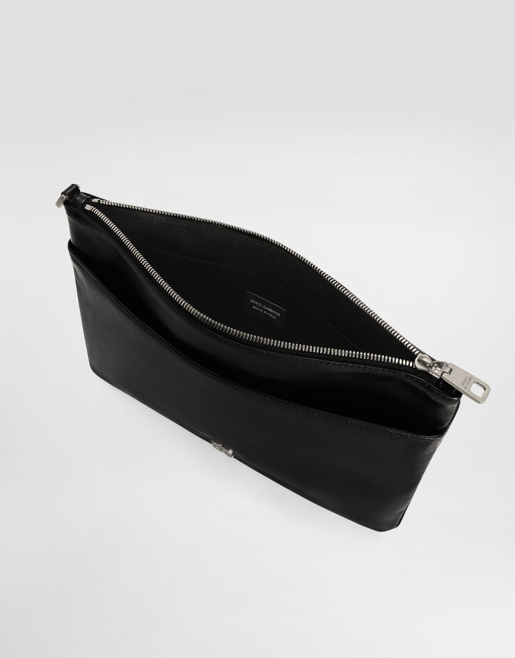 Dolce & Gabbana Tempesta calfskin necessaire Black BP3294AU994