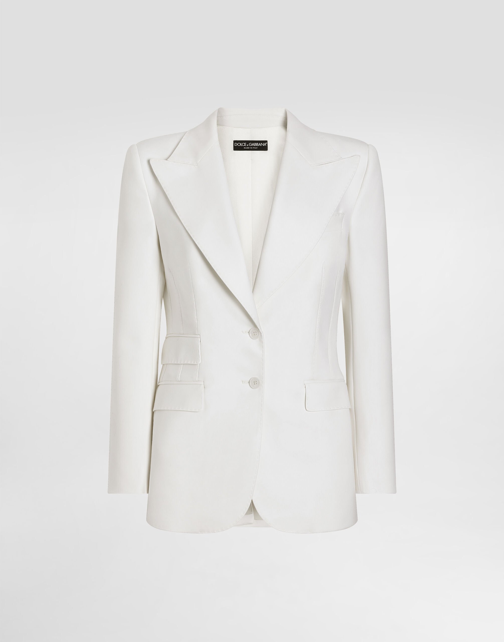 Dolce & Gabbana ホワイトジャケット 36 Single-breasted woolen Turlington blazer in White for Women