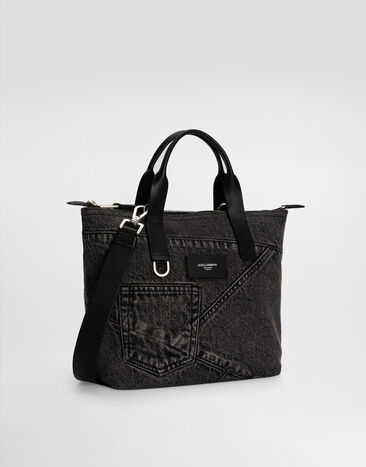 Dolce & Gabbana パッチワーク デニム ショッピング バッグ マルチカラー BM2384AN592